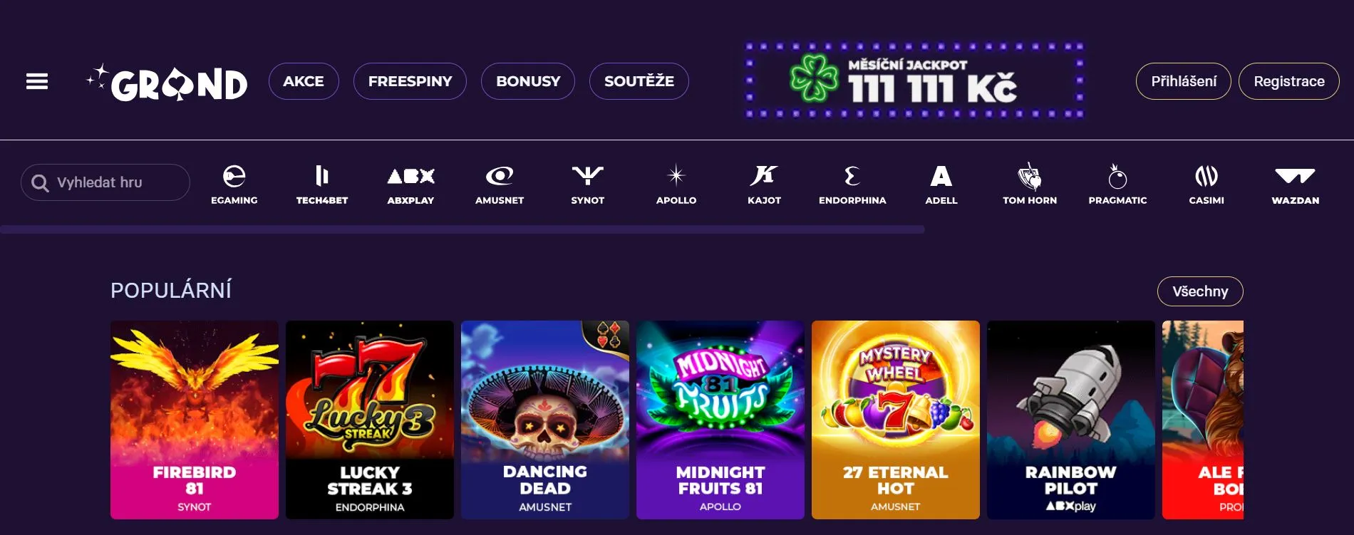 nové české online casino Grandwin